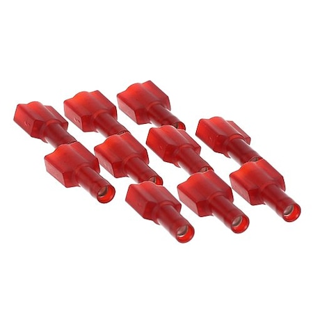 Allpoints Male Disconnect (Pk 10) 22-18 Red, 1/4 Pk 851068